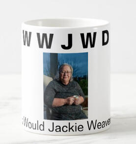 Classic White 'What Would Jackie Weaver Do?' Funny Coffee Mug