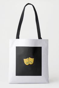 Theatre Mask Shoulder Tote Bag